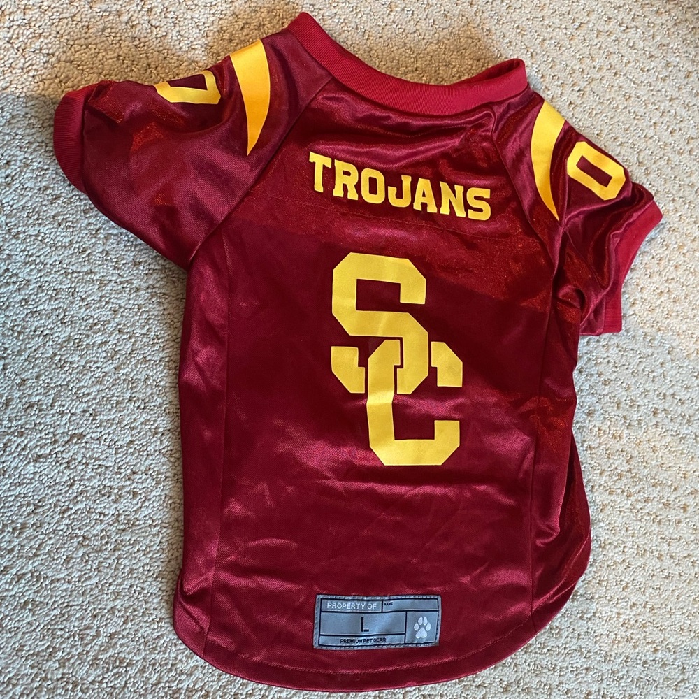 NWT university of Southern California USC Trojans dog jersey